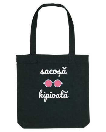 Sacoșă hipioată ochelari roz alb Black