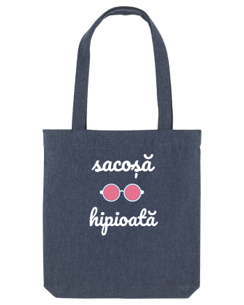 Sacoșă hipioată ochelari roz alb Midnight Blue