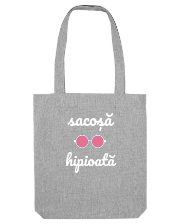 Sacoșă hipioată ochelari roz alb Heather Grey