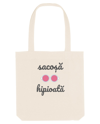 Sacoșă hipioată ochelari roz gri Natural