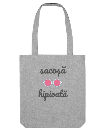 Sacoșă hipioată ochelari roz gri Heather Grey