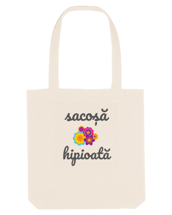 Sacoșă hipioată flori colorate  Natural