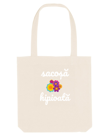 Sacoșă hipioată flori colorate  Natural
