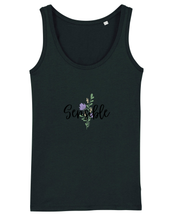Sensible floare albastră Black