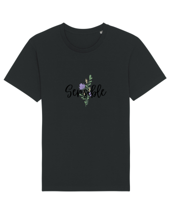 Sensible floare albastră Black