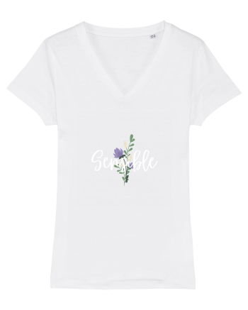 Sensible floare albastră White