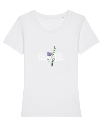 Sensible floare albastră White