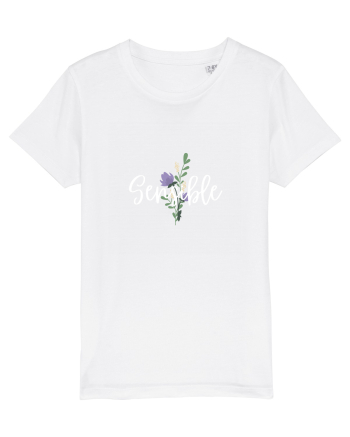 Sensible floare albastră White