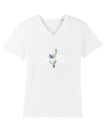 Sensible floare albastră White