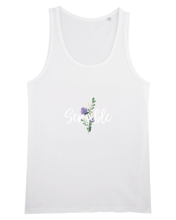 Sensible floare albastră White
