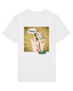 Pin up girl on the phone Tricou mânecă scurtă Unisex Rocker