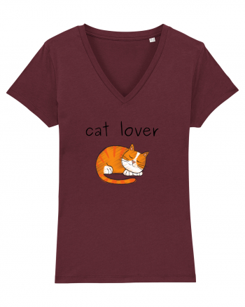 Cat Lover Burgundy