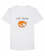 Cat Lover Tricou mânecă scurtă guler larg Bărbat Skater