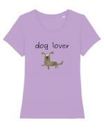 Dog Lover Tricou mânecă scurtă guler larg fitted Damă Expresser
