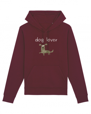 Dog Lover alb Burgundy