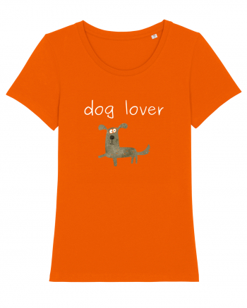 Dog Lover alb Bright Orange