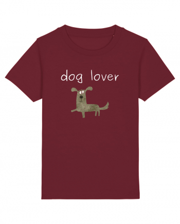 Dog Lover alb Burgundy