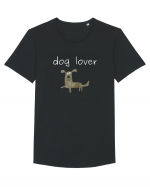 Dog Lover alb Tricou mânecă scurtă guler larg Bărbat Skater