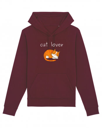 Cat Lover alb Burgundy