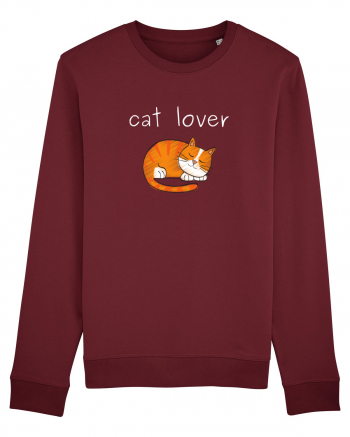 Cat Lover alb Burgundy