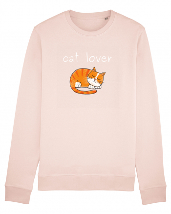 Cat Lover alb Candy Pink