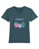 Fundul Oceanului Tricou mânecă scurtă guler V Bărbat Presenter