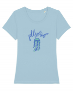 Jellyfish (meduză) Tricou mânecă scurtă guler larg fitted Damă Expresser