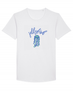 Jellyfish (meduză) Tricou mânecă scurtă guler larg Bărbat Skater