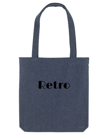 Retro text negru Midnight Blue
