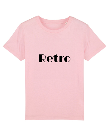 Retro text negru Cotton Pink