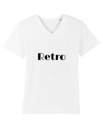 Retro text negru White
