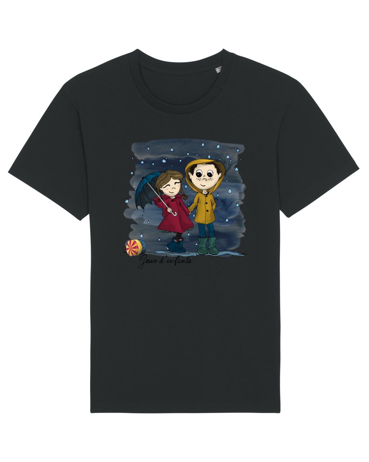 Tricou mânecă scurtă Unisex Rocker Black