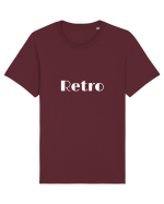 Retro text alb Tricou mânecă scurtă Unisex Rocker