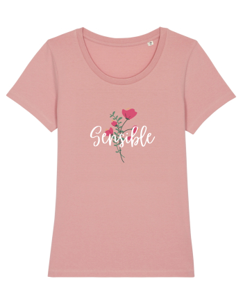 Sensible floare roșie text alb Canyon Pink