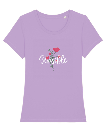 Sensible floare roșie text alb Lavender Dawn