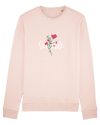 Sensible floare roșie text alb Candy Pink