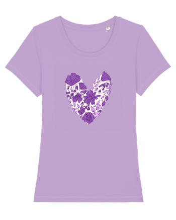 Inimă florală mov Lavender Dawn