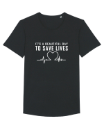It's a beautiful day to save lives Tricou mânecă scurtă guler larg Bărbat Skater