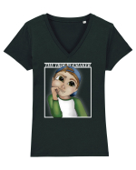 The troublemaker Tricou mânecă scurtă guler V Damă Evoker