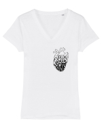 Explore your heart Tricou mânecă scurtă guler V Damă Evoker