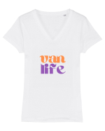 Van Life Tricou mânecă scurtă guler V Damă Evoker