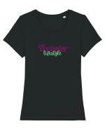 Traveler lifestyle Tricou mânecă scurtă guler larg fitted Damă Expresser