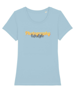 Photography lifestyle Tricou mânecă scurtă guler larg fitted Damă Expresser