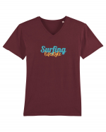 Surfing lifestyle Tricou mânecă scurtă guler V Bărbat Presenter