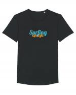 Surfing lifestyle Tricou mânecă scurtă guler larg Bărbat Skater