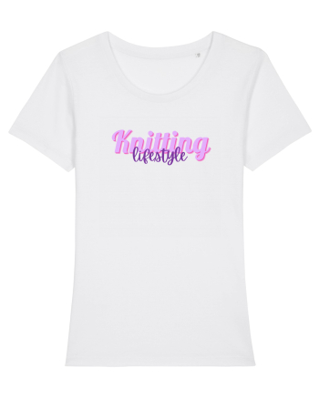 Knitting lifestyle White