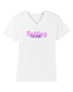 Knitting lifestyle Tricou mânecă scurtă guler V Bărbat Presenter