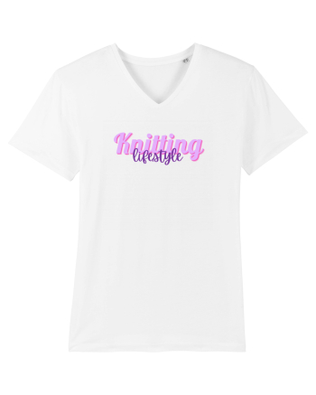 Knitting lifestyle White
