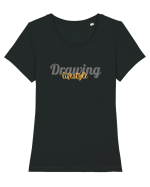 Drawing lifestyle Tricou mânecă scurtă guler larg fitted Damă Expresser