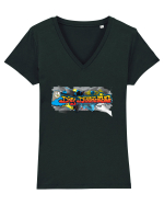 Daydreaming graffiti Tricou mânecă scurtă guler V Damă Evoker